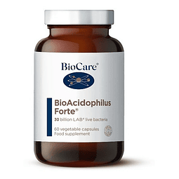 Biocare Bioacidophilus Forte 30 Billones 60 Caps Probiotico Sabor Sin Sabor