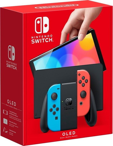 Nintendo Switch Oled 64gb Standard Color Rojo Neón, Azul Neón Y Negro 6