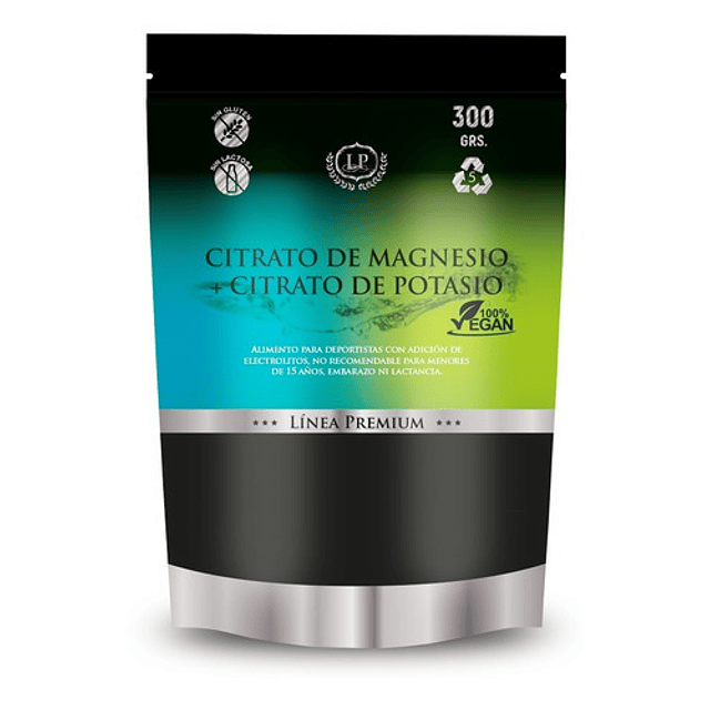 Pack Citrato De Magnesio + Cit. Potasio (polvo 300 Grs.) Sabor Sin Sabor
