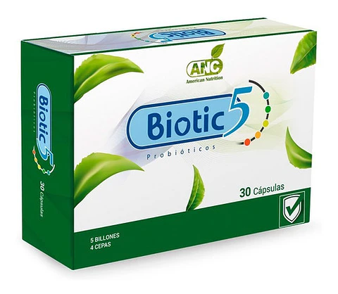 Biotic 5 Probióticos 30 Capsulas Anc