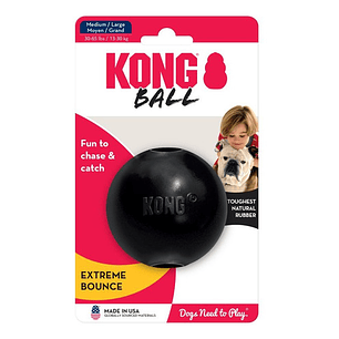 Kong Ball Extreme M/l Pelota Perro Ultra Resistente Color Negro