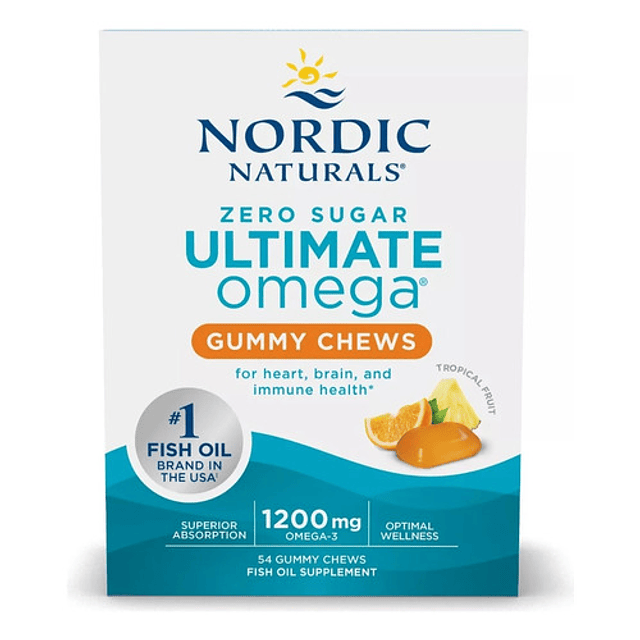 Nordic Naturals - Ultimate Omega 54 Gomitas (fruta Tropical) Sabor Frutas Tropicales