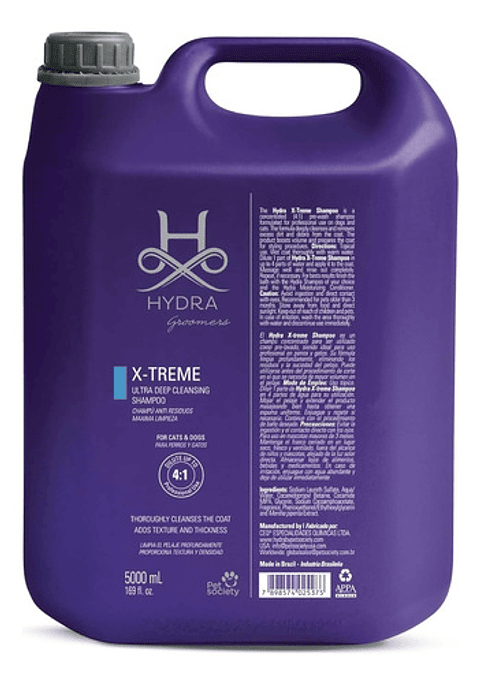 Shampoo Hydra Xtreme 5 Litros Limpieza Profunda Ultra Sucio