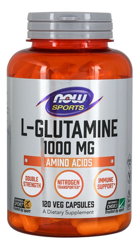 Now L Glutamina 1000 Mg 120 Capsulas Vegetales