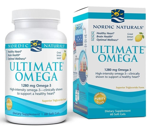 Suplemento Ultimate Omega 3 Nordic Naturals 1280mg 60cap 1