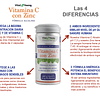 Vitamina C 1000 Mg Con Zinc 20 Mg 60 Caps Sistema Inmune