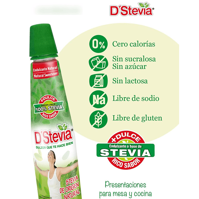 Stevia Liquida 100% Pura 180ml Sin Edulcorante 720 Porciones