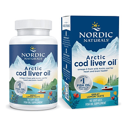 Aceite De Higado De Bacalao 750mg 90 Softgel Nordic Naturals Sabor Limón