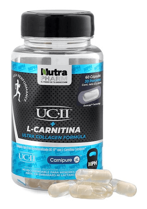 Colágeno Ucii + L- Carnitina 60 Caps. Nutrapharm