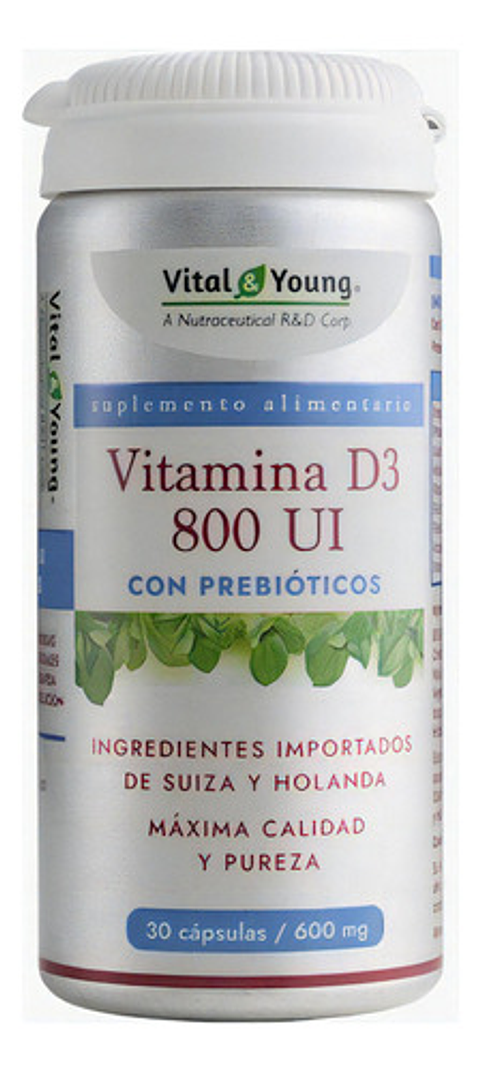 Vitamina D3 800 Ui + Prebióticos Vital and Young