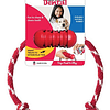 Kong Dental Con Soga Small Color Rojo