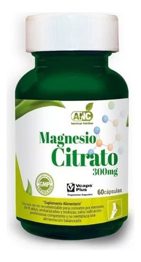 Magnesio Citrato 300 Mg X 60 Cápsulas Anc 
