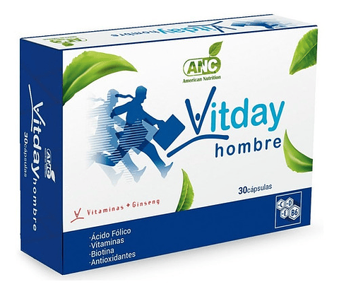 Vitday Hombre Multivitaminico + Ginseng 30 Caps
