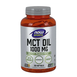 Mct Oil 1000mg 150 Capsulas Blandas Sabor Sin Sabor