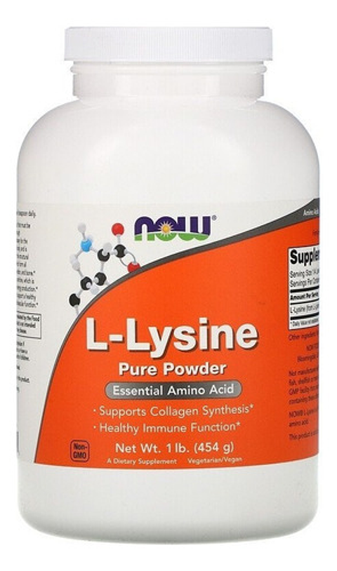 Now L Lisina Lysine Aminoacido Esencial 454gr