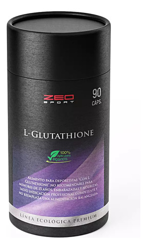 L Glutation Antioxidante Potente 500 Mg 90 Caps Zeo Sport Sabor Sin Sabor