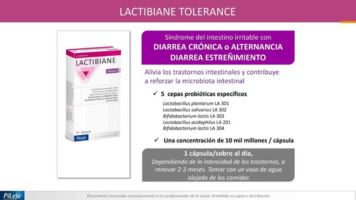 Lactibiane Tolerance Probiotico Estrenimiento Diarrea Pileje 2