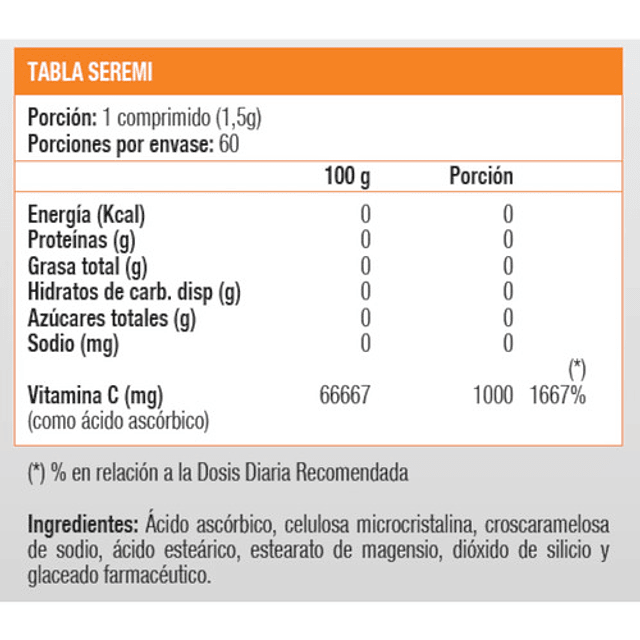 Sunvit Life - Vitamina C 1000 Mg. 60 Tabletas