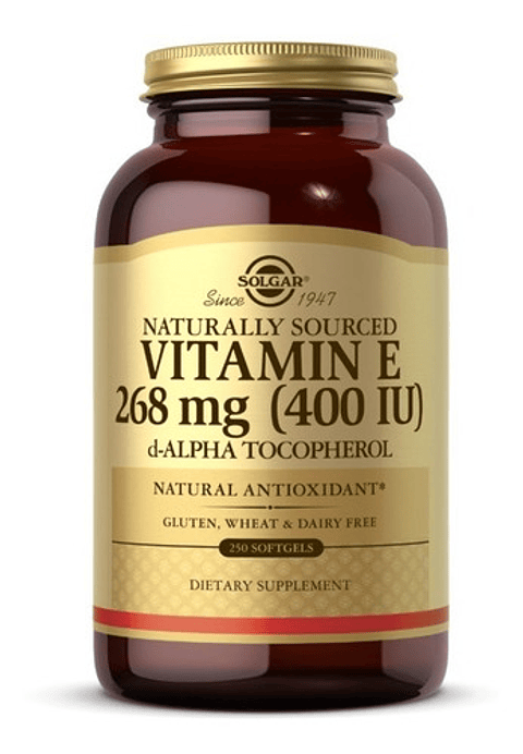 Vitamina E 268 Mg 400ui Antioxidante 250 Capsulas Solgar