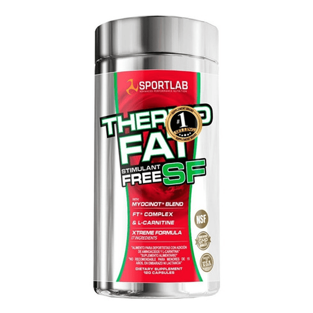 Thermo Fat Free Sf 120 Capsulas Potente Quemador De Grasa