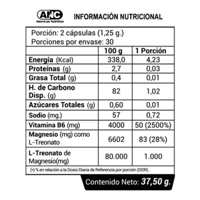 Treo Mag En Capsulas Mejora Memoria Cognición Sueño Anc