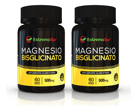 2 Bisglicinato De Magnesio 500mg X 60 Caps Vegetales