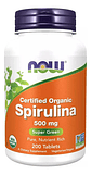 Spirulina 100% Organica 500 Mg X 100 Tabletas Now Sin Sabor - Miniatura 2