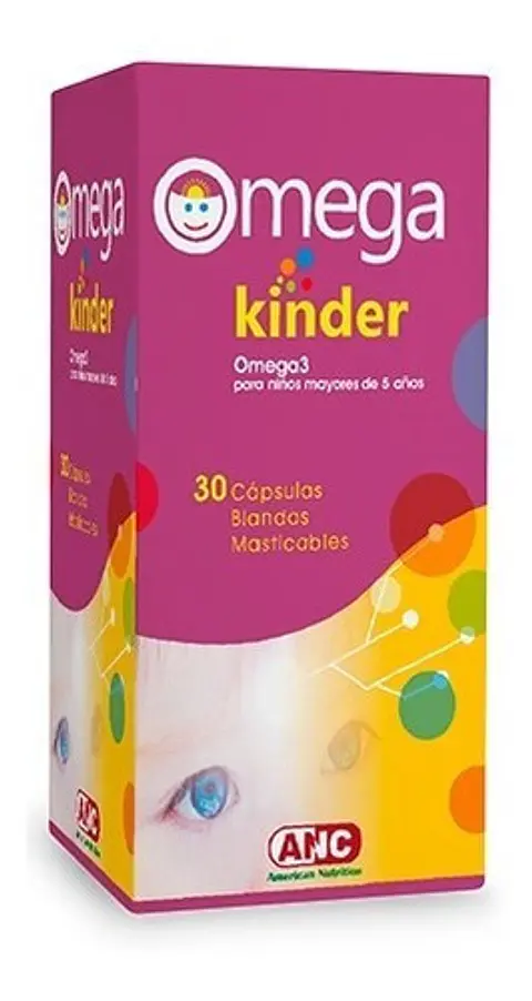 Anc Omega Kinder Niños 30 Caps. Blandas Masticables