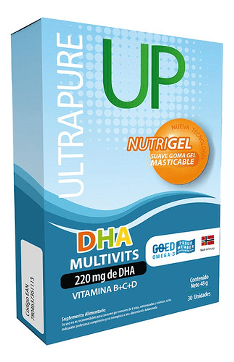 Omega Up Gomitas Omega Vitaminas Hechas En Noruega 30 Unid Sabor Naranja