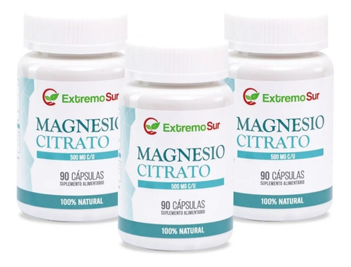 Suplemento Extremo Sur Citrato De Magnesio De 45g 3 Packs X 270 Un 1