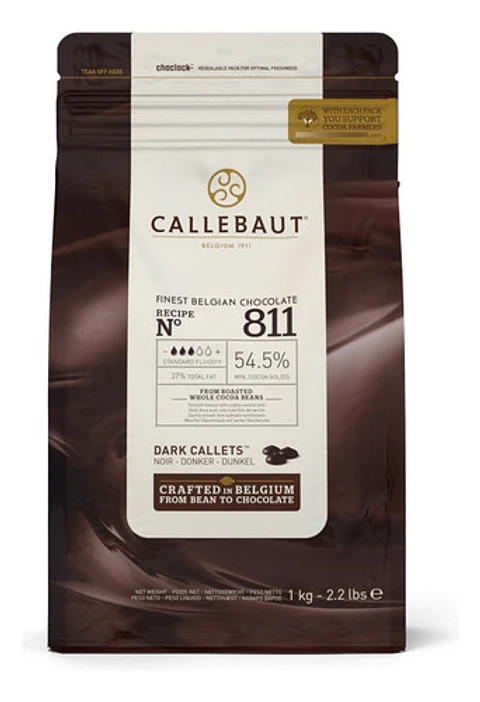 Chocolate Belga Semi Amargo 811 (54%) Callebaut 1 Kg.