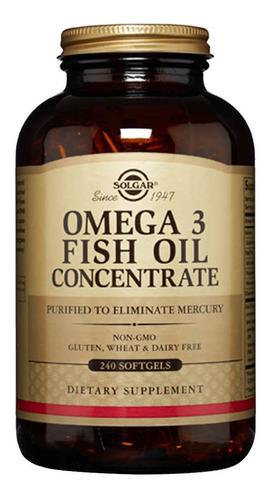 Aceite De Pescado Concentrado Omega 3 Solgar 240 Capsulas Sabor Neutro 5