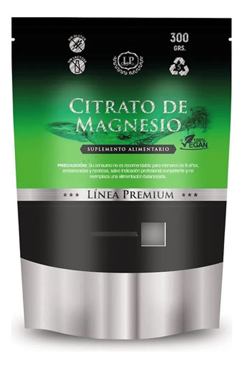 Citrato De Magnesio Puro Polvo 300 G Linea Premium