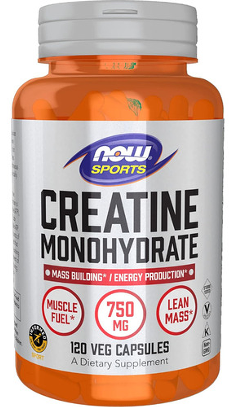 Now Sport Creatina Monohidratada 120casps Sabor Sin Sabor