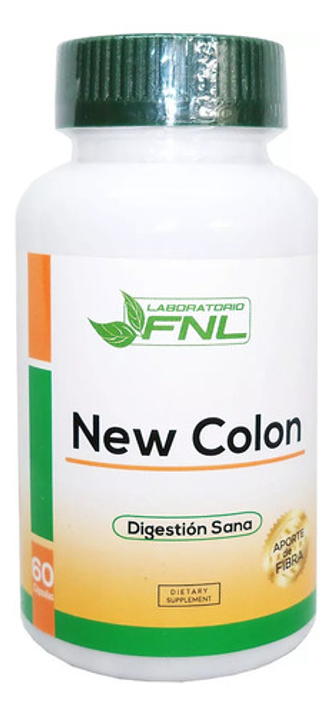 New Colon 60 Cápsulas 300 Mg Limpieza De Colon Fnl