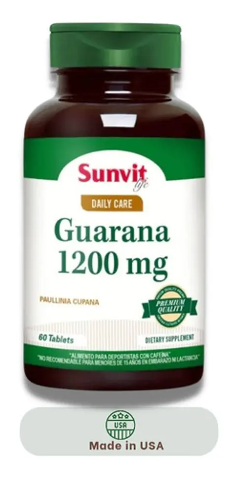 Guarana 1200 Mg 60 Tabs Sunvit Life