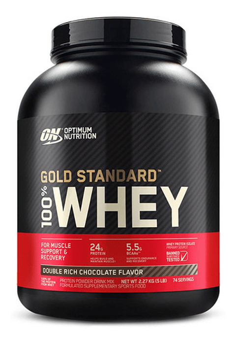 Optimum Nutrition Proteína Gold Standard 100% Whey Sabor Double Rich Chocolate De 2.27kg