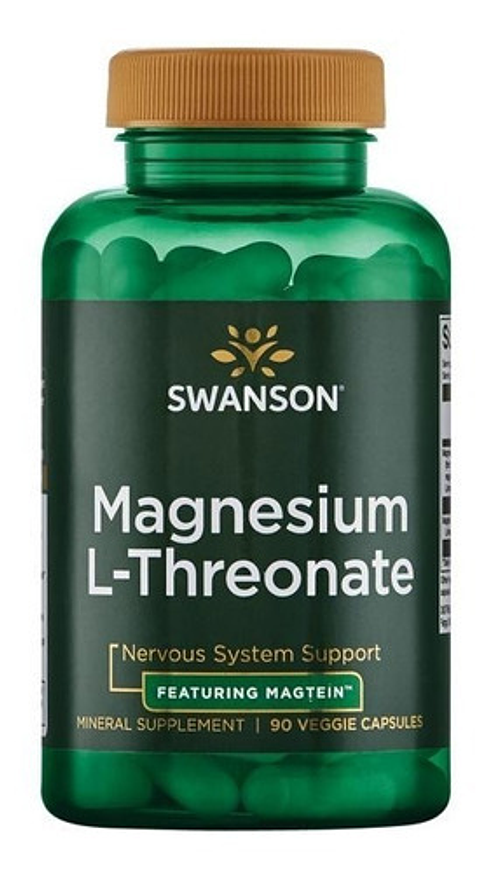 Swanson Magnesio L-treonato 90 Veg Caps Sabor Sin Sabor