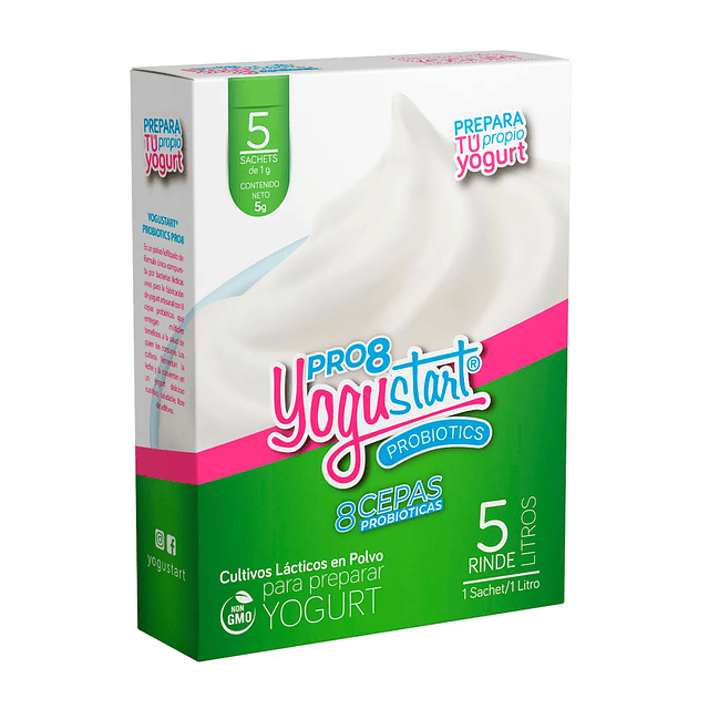 Yogustart Pro8 Probioticos En Polvo Para Yogurt (5 Sachets)