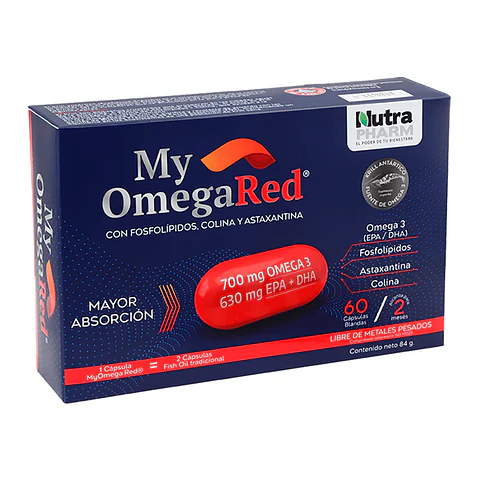 Nutrapharm My Omegared Omega Krill Antartico Con Fosfolipidos