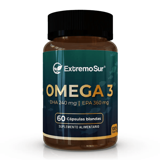 Omega 3 Dha - Epa 100% Fish Oil 60 Cap Extremo Sur