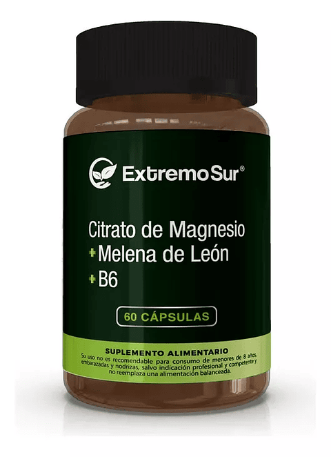 Citrato De Magnesio Melena De Leon B6 500mg 60 Caps