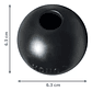 Kong Ball Pelota Extreme Negro Small Con Agujero  - Miniatura 2