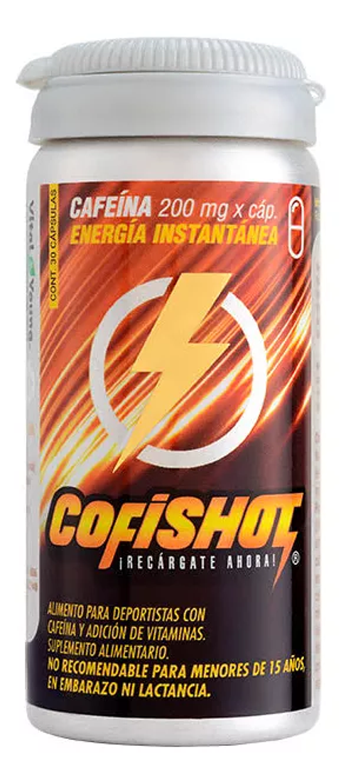 Cofishot Cafeina 200 Mg Vit B1 30 Caps Energia