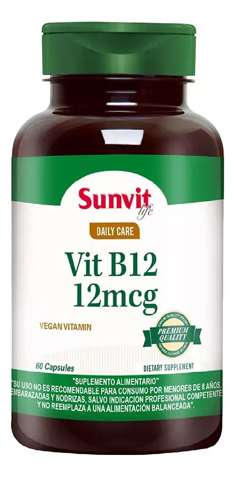 Vitamina B12 12mcg 60 cápsulas Sunvit