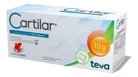 Cartilar 10 Gr Colageno Hidrolizado 30 Sachets Sin Sabor