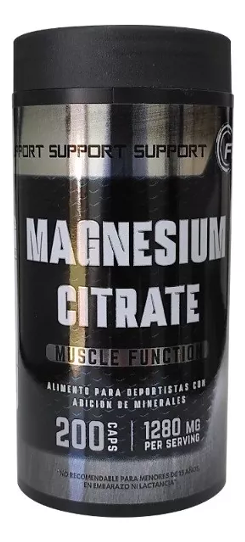 Citrato Magnesio FNL 1280 Mg 200 Cápsulas Vegetales