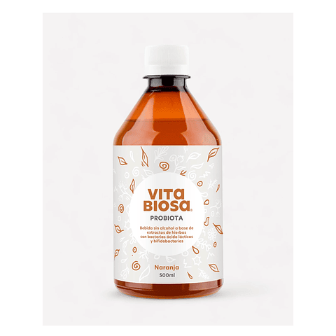 Probiotico  Vita Biosa Sabor naranja Suplemento 500 ml Sin Gluten