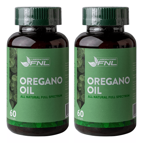 Pack 2 Aceite Oregano Fnl , 60 Cap C/u Total 120 Soft Gel 