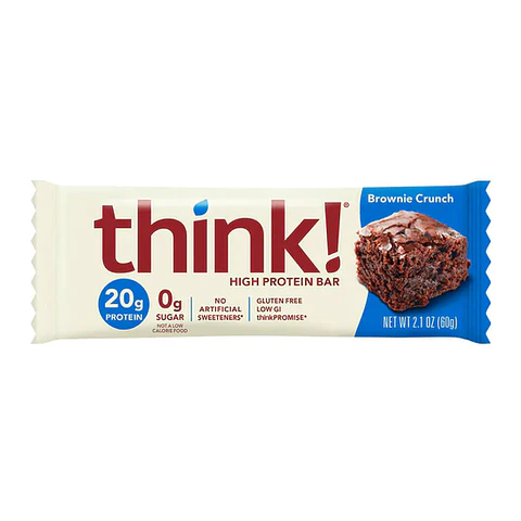 Barra Think Thin Brownie Crunch 60g 20 Gramos De Proteina